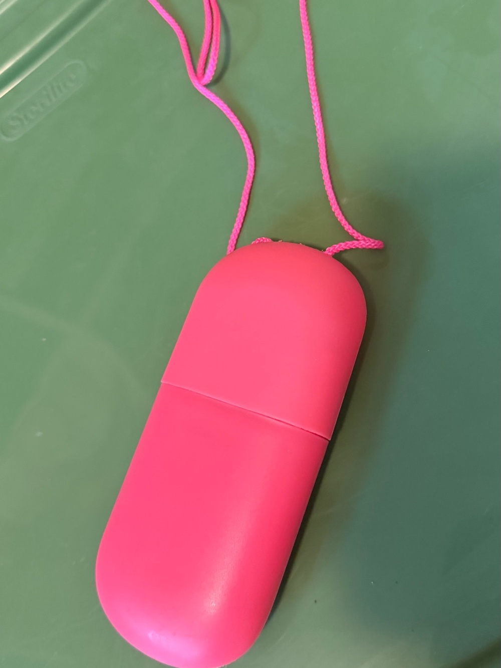 Hot Pink Portable Phone Accessory Case with Neck Strap 6 in